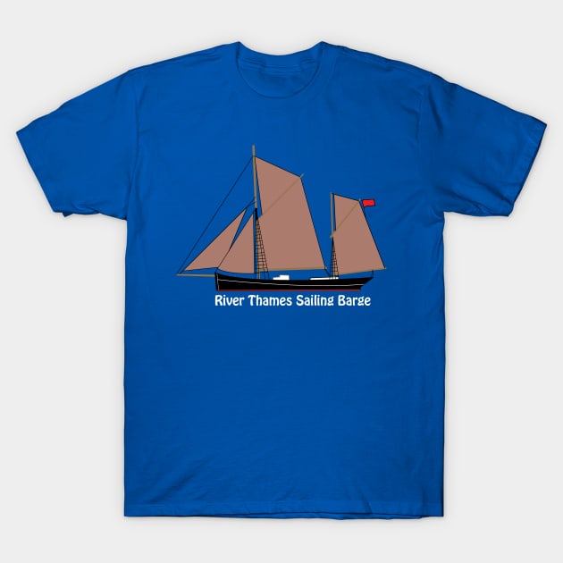 River Thames Sailing Barge T-Shirt by CHBB